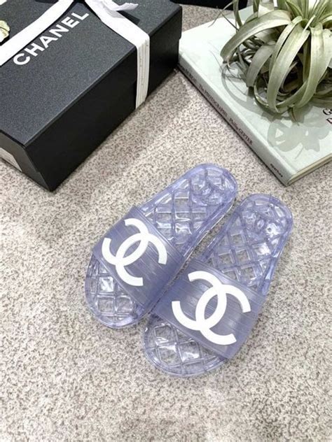 chanel clear slides 2019|chanel clear pool slides.